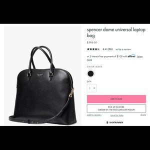 Like NEW Kate Spade Spencer Dome Laptop Bag